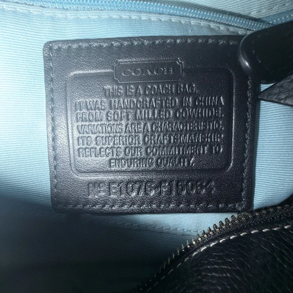 Coach Black Leather Shoulder Bag#F15064